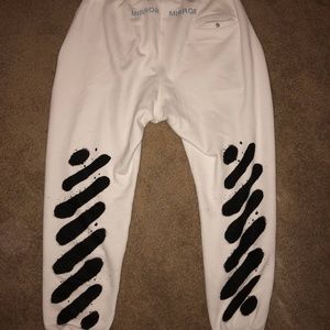 off white sweatpants white